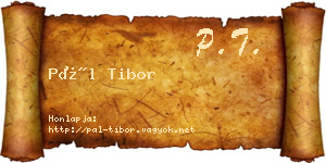 Pál Tibor névjegykártya