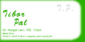 tibor pal business card